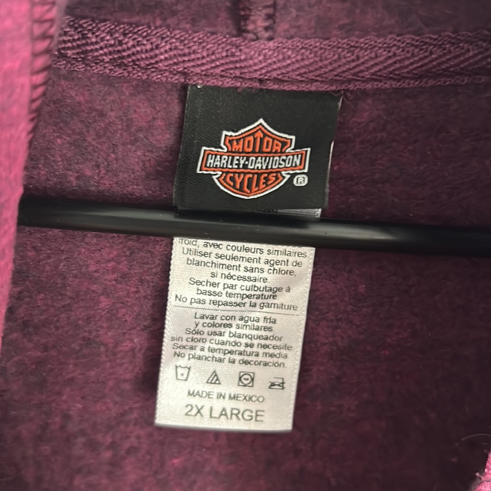 Women’s Harley Davidson size 2X Large Zip up sweatshirt - Picture 3 of 5
